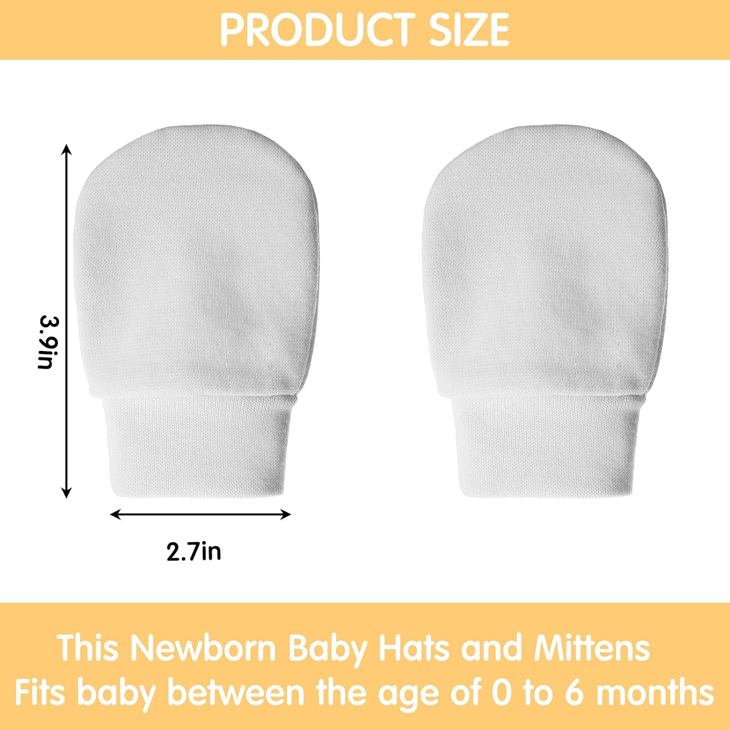 12 Pairs Newborn Baby Mittens Infant Toddler Gloves No Scratch Mittens Gloves for 0-6 Months Baby Boys Girls - Image 3